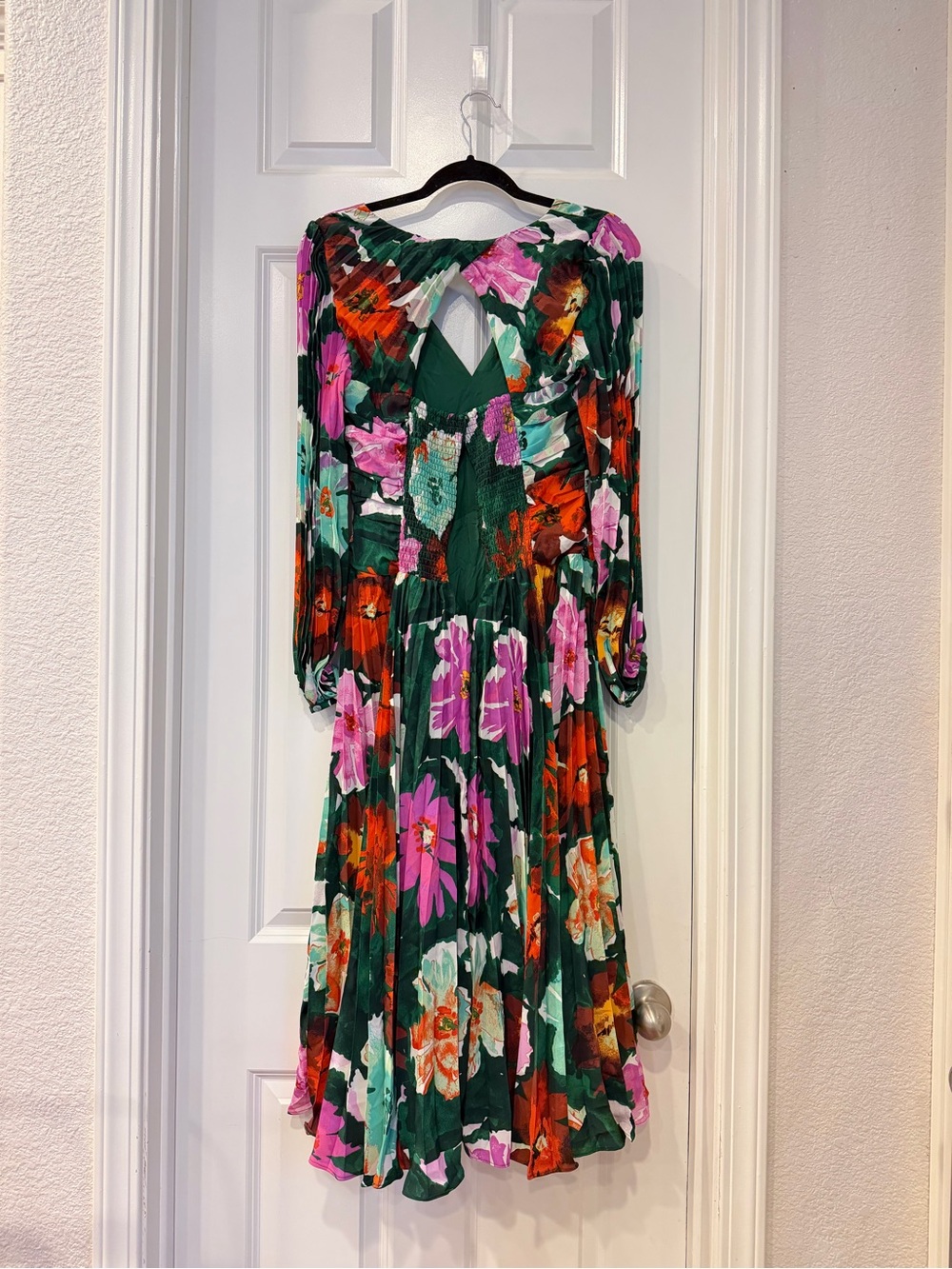 Maeve By Anthropologie Pleated V-Neck Floral Dress - Picture 7 of 12